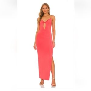 Revolve Superdown Felly Twist Maxi Dress Coral Size S (runs big) Fits li…